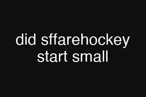 did sffarehockey start small